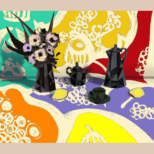 still life, deconstructivism, neocubism, contemporary art, cubism, Brooklyn, painting, Nicholaas Chiao