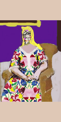 neocubism, contemporary art, portrait, distorted, cubism, Brooklyn, painting, Nicholaas Chiao