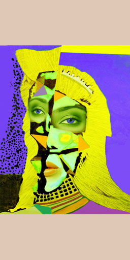 neocubism, contemporary art, female portrait, deconstructivism, cubism, Brooklyn, painting, Nicholaas Chiao