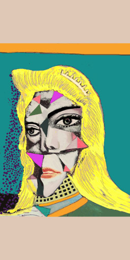 neocubism, contemporary art, portrait, distorted, cubism, Brooklyn, painting, Nicholaas Chiao